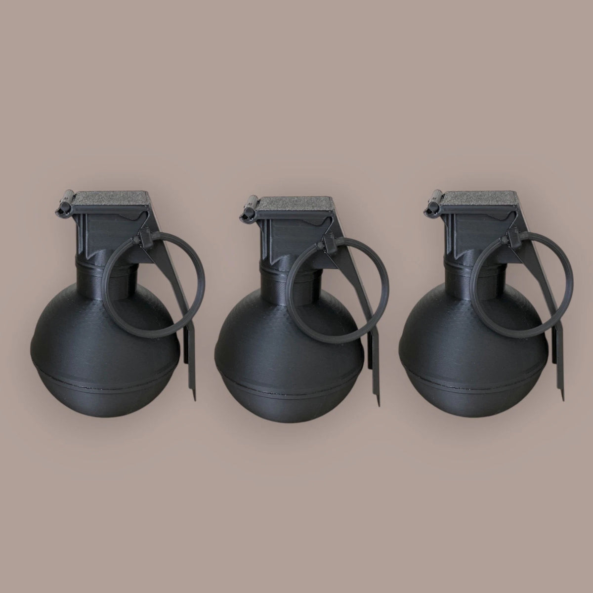Set of 3 M67 Grenade 3d Printed Plastic Toy – Cosplay Prop – 1:1 Scale