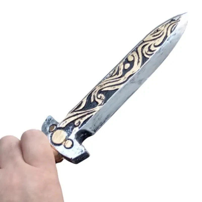 Medieval Fantasy Ornamental Dagger – PU Foam Cosplay Prop – 1:1 Scale 28 cm Toy