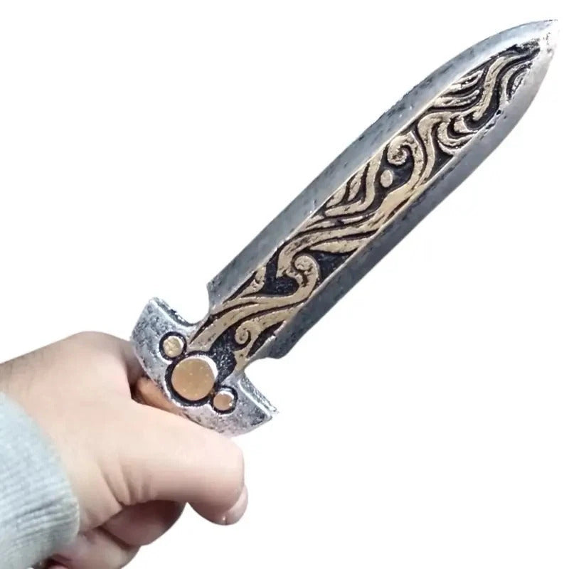 Medieval Fantasy Ornamental Dagger – PU Foam Cosplay Prop – 1:1 Scale 28 cm Toy