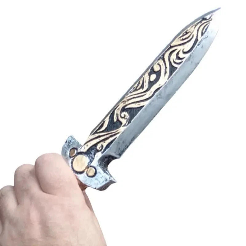 Medieval Fantasy Ornamental Dagger – PU Foam Cosplay Prop – 1:1 Scale 28 cm Toy