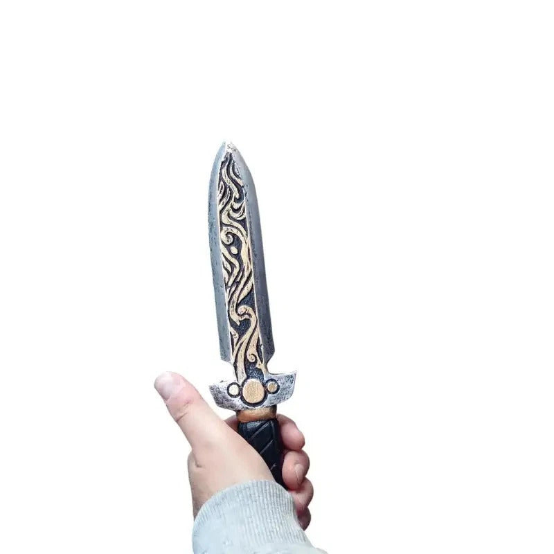 Medieval Fantasy Ornamental Dagger – PU Foam Cosplay Prop – 1:1 Scale 28 cm Toy