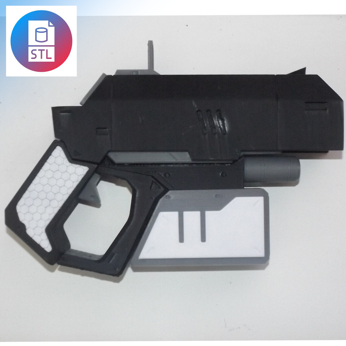 Sci-Fi Cyberpunk Pistol – 3D Model STL Ready To Print (concept 2)