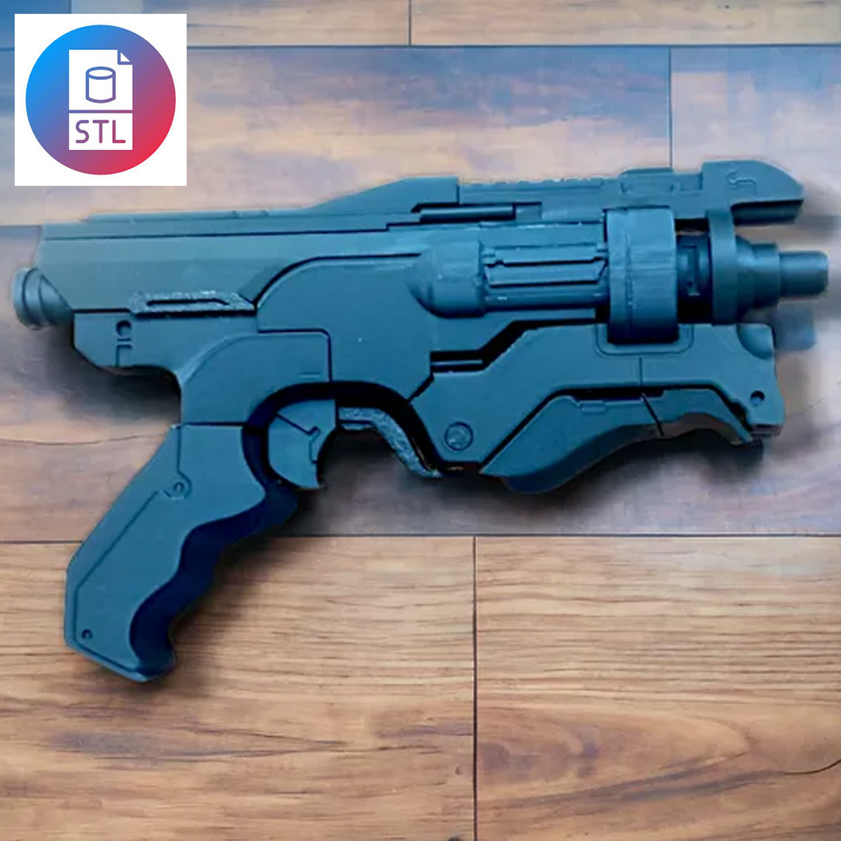 Sci-Fi Cyberpunk Pistol – 3D Model STL Ready To Print (Concept 1)