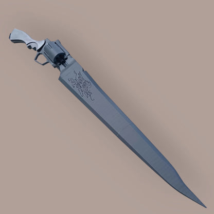 GunBlade 3d Printed Plastic Toy- Squall Final Fantasy Cosplay Prop – 1:1 Scale