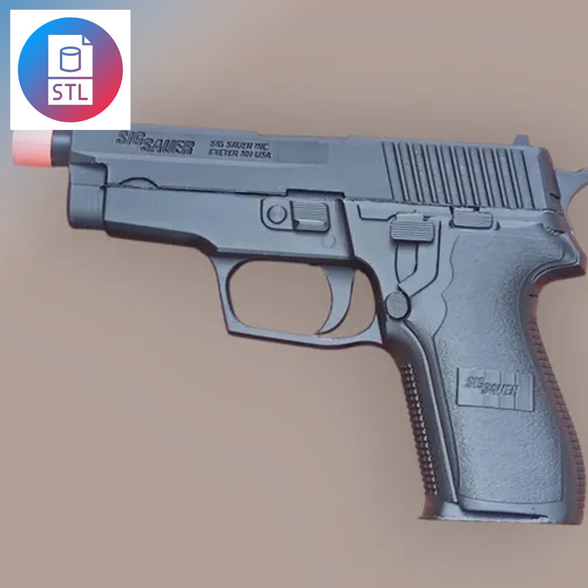 Sig Sauer P228 – OBJ & STL 3D Ready To Print File (3D Replica for Cosplay & Display)