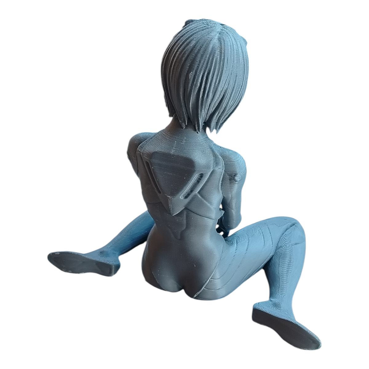Rei Ayanami – 3D Printed Figure – Gray PLA – 20 cm – Ready to Paint