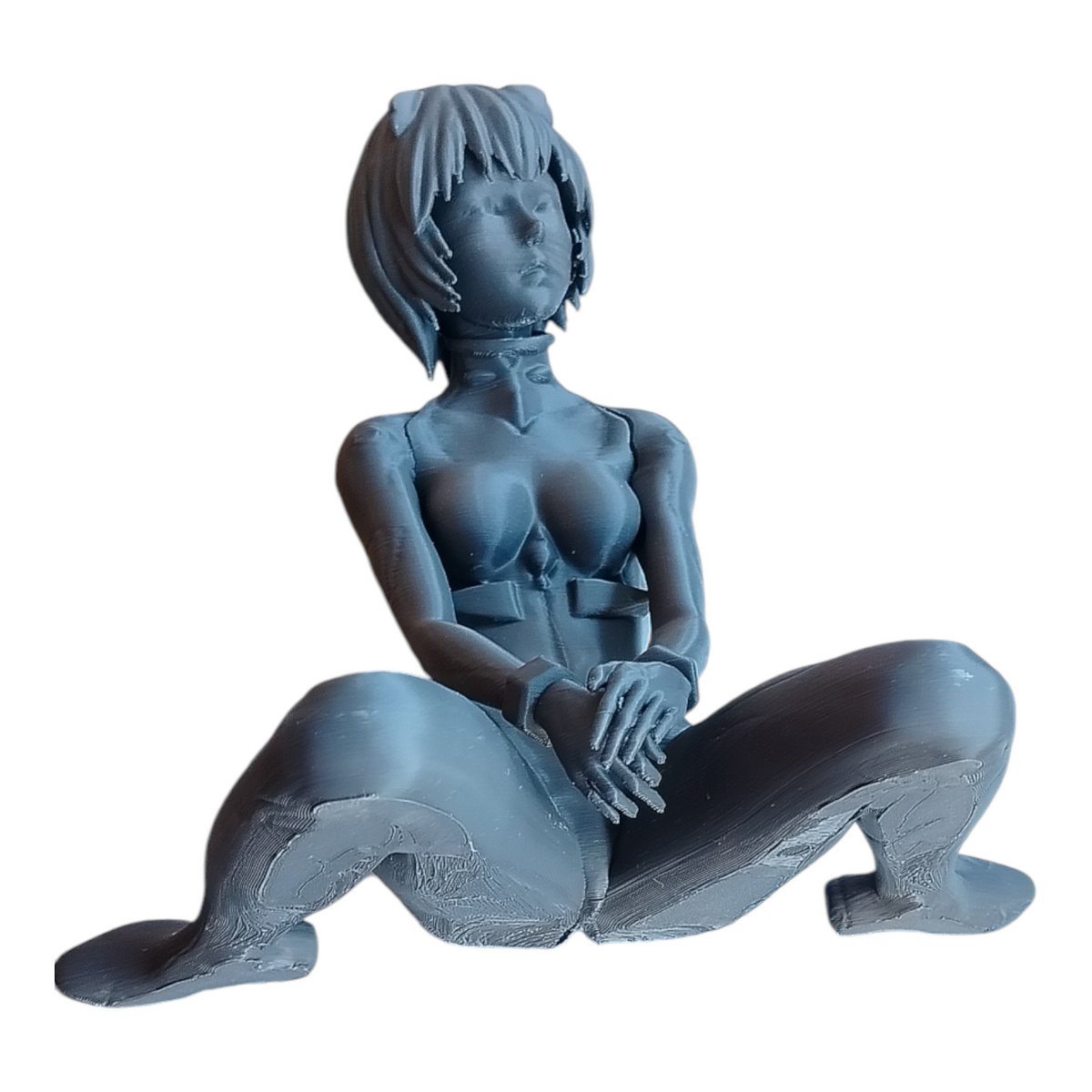 Rei Ayanami – 3D Printed Figure – Gray PLA – 20 cm – Ready to Paint