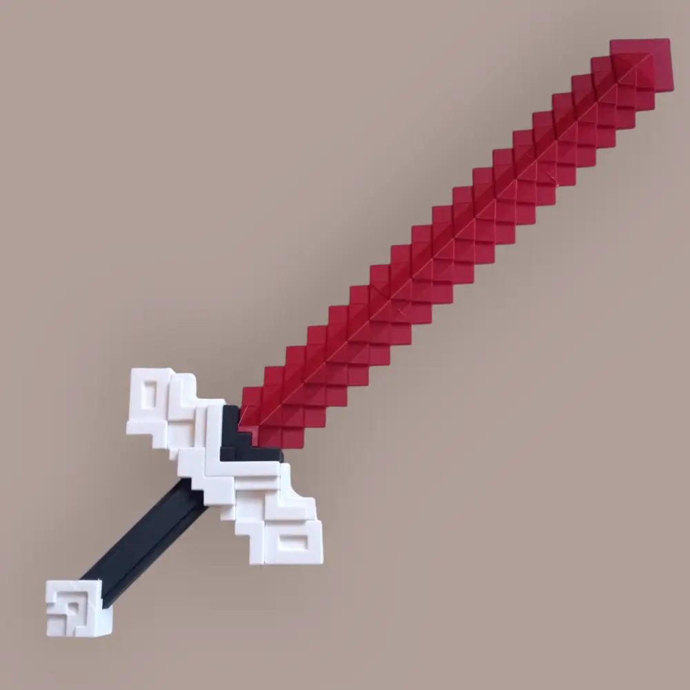 Minecraft Sword – 3D Printed Plastic Toy-  Cosplay Prop – 60cm – PLA Black White Red