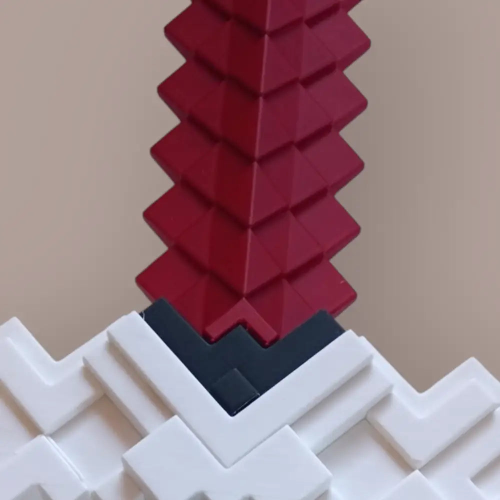 Minecraft Sword – 3D Printed Plastic Toy-  Cosplay Prop – 60cm – PLA Black White Red
