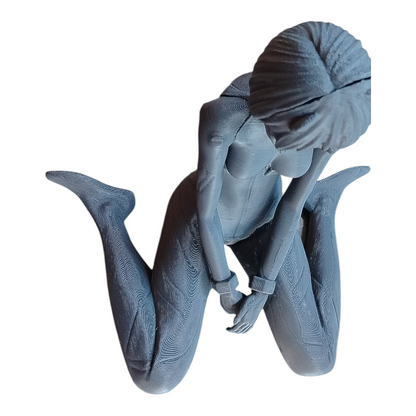 Rei Ayanami – 3D Printed Figure – Gray PLA – 20 cm – Ready to Paint
