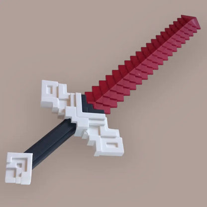 Minecraft Sword – 3D Printed Plastic Toy-  Cosplay Prop – 60cm – PLA Black White Red