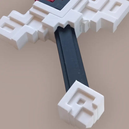 Minecraft Sword – 3D Printed Plastic Toy-  Cosplay Prop – 60cm – PLA Black White Red