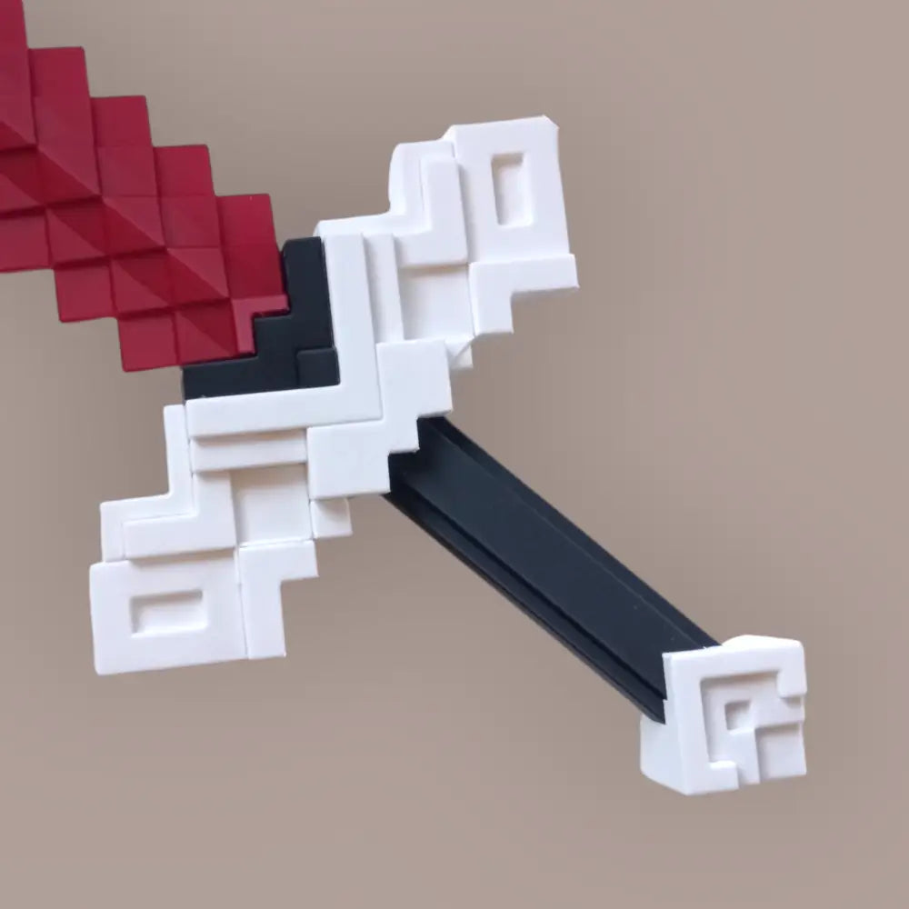 Minecraft Sword – 3D Printed Plastic Toy-  Cosplay Prop – 60cm – PLA Black White Red