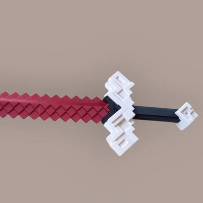 Minecraft Sword – 3D Printed Plastic Toy-  Cosplay Prop – 60cm – PLA Black White Red