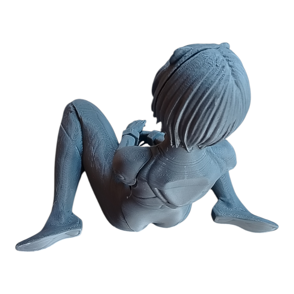 Rei Ayanami – 3D Printed Figure – Gray PLA – 20 cm – Ready to Paint