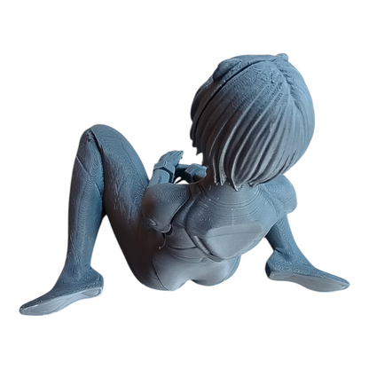 Rei Ayanami – 3D Printed Figure – Gray PLA – 20 cm – Ready to Paint
