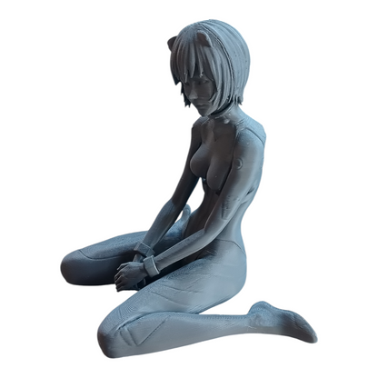 Rei Ayanami – 3D Printed Figure – Gray PLA – 20 cm – Ready to Paint