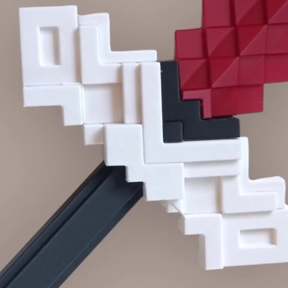 Minecraft Sword – 3D Printed Plastic Toy-  Cosplay Prop – 60cm – PLA Black White Red