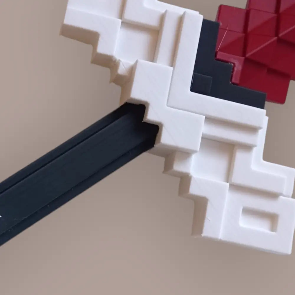 Minecraft Sword – 3D Printed Plastic Toy-  Cosplay Prop – 60cm – PLA Black White Red