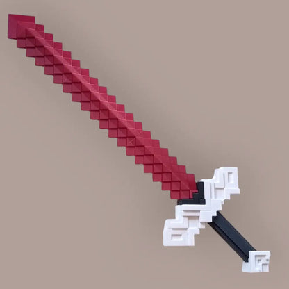 Minecraft Sword – 3D Printed Plastic Toy-  Cosplay Prop – 60cm – PLA Black White Red