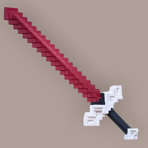 Minecraft Sword – 3D Printed Plastic Toy-  Cosplay Prop – 60cm – PLA Black White Red