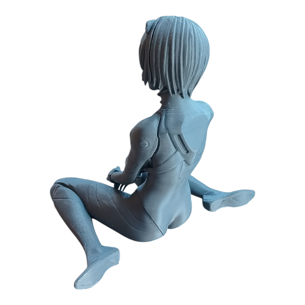 Rei Ayanami – 3D Printed Figure – Gray PLA – 20 cm – Ready to Paint